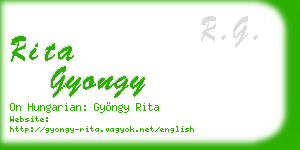 rita gyongy business card